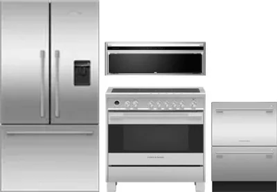 4 Piece Package Includes Refrigerator, Range, Hood And Dishwasher